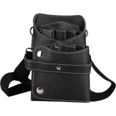 Žirklių krepšys Holster, įrankis kirpėjas krepšys, žirklės, nešiojamas kirpėjas žirklės juosmens krepšys su nuimamu dirželiu, plaukų kirpimo šukos, salonas kirpėjas įrankis, saugojimo krepšys kirpėjas (juoda)