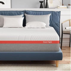 Sweetnight Čiužinys 90 x 200 cm Šaltųjų putų čiužinys Atminties putos Ergonomiškas 7 zonų kvėpuojantis čiužinys Aukštis 18 cm Kietumas H3 Sertifikuotas 