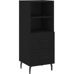 Vidaxl Komoda Juoda 34,5x34x90 cm Medžio kompozitas