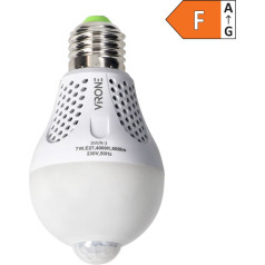 NAMIB LED PIR 7W A60, lemputė su PIR 7W, 600lm, 4000K