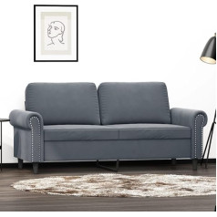 LAPOOH 359530 2 vietų sofa, tamsiai pilka, 140 cm, aksomas, poilsio sofa, sofos ir kušetės, poilsio sofa, svetainės sofa