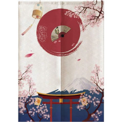 Japonijos Noren durų kelio užuolaida, Japonijos stiliaus durų pusė užuolaida Virtuvė Parduotuvė Restoranas Dekoratyvinė užuolaida 85 x 120 cm