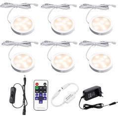AIBOO LED spintelės apšvietimo komplektas, po spintelės apšvietimu, virtuvės spintelės apšvietimas, LED apšvietimo komplektas po spintelės apšvietimu, įskaitant visus priedus