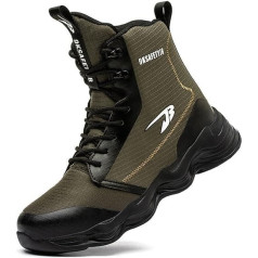 DKLOVIFU Worker Boots Vyriški pavasario ir žiemos batai su aukštais antgaliais ir neslystančiais darbo batais Kariniai batai Vyrai Juodi batai 41 Vyrai