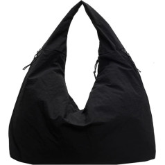 Moterų vienspalviu tekstūruotas draped Tote Bag, didelės talpos visų atitikmenų pažastų paketas, atsitiktinis drobė Tote Bag, didelis mados Tote Bag, apsipirkti su kelionės