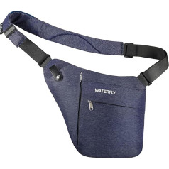 Waterfly Crossbody Sling krepšys vyrams ir moterims, didelės talpos krepšys per petį, lengvas ir patogus nešiotis, krūtinės kišenė, kelių kišenių kuprinė, mėlyna, l