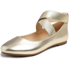 Feversole Suede Elestic Flat, apvalios pirštinės, tamprios, moteriškos baleto basutės