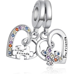 Alstiva Animal Rabbit Four-Leaf Clover Charm, 925 Sterlingo sidabras, 5A kubinis cirkonis, pakabukas Europos apyrankėms, vėriniams, papuošalų dovanos moterims