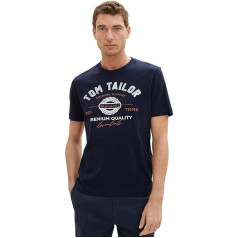TOM TAILOR Vyriški medvilniniai marškinėliai su logotipu