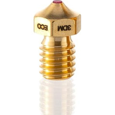 3D spausdintuvo antgalis (Oscar3D) Ruby antgalis 3D spausdintuvui [ECO/ShortStroke] - Ruby antgalis E3Dv6 dizainas FDM, 3D spausdintuvų priedai (gija 1,75 mm / antgalio skersmuo 0,4 mm) - Pagaminta Vokietijoje