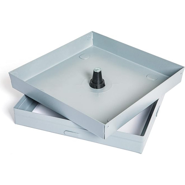 Lengvas iš anksto cinkuotas 12/10 cm storio lakštas su krovininiu automobiliu, su rėmu ir priedais - pagamintas Italijoje - matmenys 230 x 230 x 83 mm