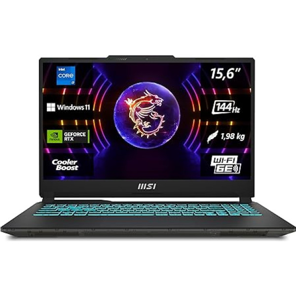 MSI Katana 15 žaidimų nešiojamasis kompiuteris, 15,6 colių Full HD 144 Hz, 