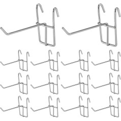 DOITOOL 30 tinklelio sieninių kabliukų pakuotė Skydo ekrano kabliukai Slatwall kabliukai Peg Board kabliukai Supermarket geležiniai kabliukai verslui Gyvenamasis kambarys Virtuvė Namai 10 cm