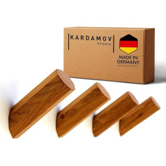 4 kabliukų rinkinys iš Berlyno, rankų darbo mediniai kabliukai, modernūs ąžuoliniai kabliukai, minimalistiniai mediniai sieniniai kabliukai, kabliukai