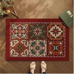 Gėlių prieškambario teppich, Vintage Fleck atsparus Badezimmer Matten, rutschfeste Home Decor, Französisch Fliesen Muster Teppich