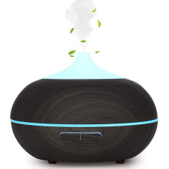WD&CD Aroma difuzorius drėkintuvas, 300 ml ultragarsinis difuzorius, kvepalų lempa, aliejaus difuzorius su 7 spalvų LED diodais, be vandens, su automatiniu išsijungimu, tinkamas miegamajam, biurui, jogai, SPA centrui
