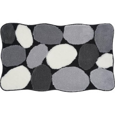 Kleine Wolke Stone 8972926360 Vonios kilimėlis 60 x 100 cm juodas