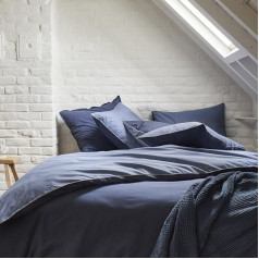 ESSIX Good Jours Nocturne Denim antklodės užvalkalas 140 x 200 cm Dviejų spalvų medvilnė