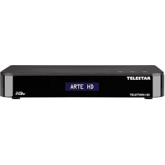 TELESTAR TELETWIN HD Twin palydovinis imtuvas (Full HD Twin imtuvas, radijas, USB PVR įrašymo funkcija, SAT>IP, 