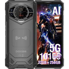 DOOGEE S200 X 5G lauko mobilusis telefonas be sutarties, 6,72 colių FHD + 120 GHz ekranas, 32 GB RAM + 512 GB ROM, 100 MP + 20 MP naktinio matymo AI kamera, NFC, 1,32 colių AMOLED ekranas, galinis tvirtas, 