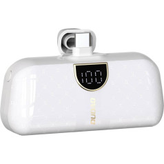 Dudao Powerbank mini 5000mAh mini 2x USB-C - balta