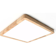 LVL LED panelinis lubų šviestuvas medžio grūdėtumo šiaurietiškas virtuvės šviestuvas Lubų šviestuvas plokščias kvadratinis 30 x 30 cm, skirtas svetainei, miegamajam, virtuvei, prieškambariui, vonios kambariui (24 W)