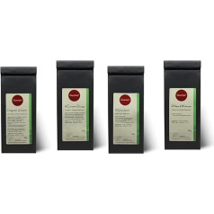 Quertee® No. 4 žaliosios arbatos degustavimo rinkinys - 4 x 50 g ekologiškos arbatos - žaliosios arbatos gerbėjų žaliosios arbatos dovanų rinkinys