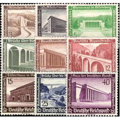 Vokietijos Reichas 1936 m. pašto ženklai Mi.Nr. 634-642., Žiemos pagalbos organizacija, Mint NH