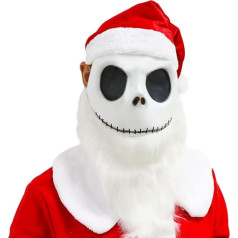 Jack Skellington kaukė Košmaras prieš Kalėdas kostiumas kaukė Santa Latex raudona kepurė šalis Cosplay Dress Up rekvizitai