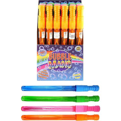 24 x Burbulų kardai įvairių spalvų Burbulų magija 110 ml - didmeninė dėžutė