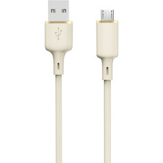 Dudao Sustiprintas kabelis SR USB-A - microUSB 5A 1 m smėlio spalvos