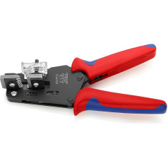 KNIPEX 12 12 06 Tikslus izoliacijos nuėmiklis su pritaikytais peiliukais su daugiakomponentėmis rankenomis 195 mm