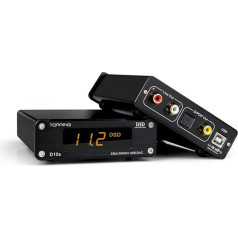 TOPPING D10s HiFi DAC USB dekoderis HiFi XMOS XU208 ES9038Q2M DAC optinis koaksialinis DSD256 384kHz garso dekoderis (juodas)