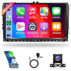 4G + 64G belaidis Carplay Android automobilinis radijas VW Golf 5 6 Passat Polo Tiguan Touran Caddy Skoda Seat 9 colių automobilinis radijas su Android automobiline GPS navigacija WiFi Mirror Link Bluetooth FM/RDS/DAB/SWC