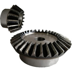 TANGJIANCHENG 1: 2 Kegelrad 4 Modul 20 Zähne Loch 16mm + 40t Loch 18mm 90 Grad Antrieb Kommutierung Stahlräder Schraube M5 (skylės skersmuo: 16mm su 18mm, dantų skaičius: 20 dantų su 40 dantų)