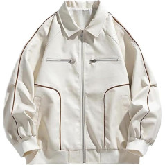 SRZYMJ Vyriška odinė striukė Juoda motociklo softshell striukė 4XL Juoda apatinė marškinėlių ilgomis rankovėmis medvilninė striukė Hoody pereinamoji striukė su pamušalu Žiemos striukė vyrams