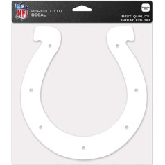 NFL Indianapolis Colts 8 x 8 colių baltas lipdukas su logotipu