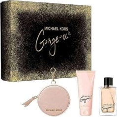 Gorgeous by Michael Kors for Women - 3 dalių dovanų rinkinys: 3,4 oz EDP purškalas, 3,4 oz kūno losjonas, apvalus