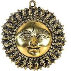 StonKraft Sun Surya Bhagwan Face Idol Wall Hanging Brass Figūrėlės -..