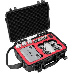 Wasserdichte Hartschalen-Tragetasche für DJI NEO und Zubehör (RC-N3-Controller) - Langlebig und Anti-Fallschutz, benutzerdefinierte Schaumstoff-Innenseite, leichtes Design für sichere Aufbewahrung und