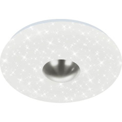 BRILONER Leuchten 3477-012 LED lubų šviestuvas su žvaigždės dekoracija ir foninio apšvietimo efektu 18 W 2 200 liumenų 4 000 kelvinų baltos matinio nikelio spalvos Skersmuo 38 cm