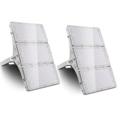 SOLIKU 2 x 300 W LED prožektorius, itin ryški darbinė šviesa, 24000 lm, apsauginė šviesa, lauko prožektorius, atsparus vandeniui IP65 6500 K, šaltai baltos spalvos prožektorius dirbtuvėms, sandėliui, stadionui, sodui, ūkiui