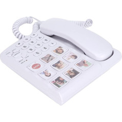 Telefonas fiksuotojo ryšio, Ld-858Hf Laidinis telefonas su dideliais mygtukais Fiksuotasis telefonas Nuotraukų saugykla Laidinis telefonas Palaiko vieno klavišo rinkimą / laisvų rankų įrangą