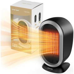 Ventiliatorinis šildytuvas, taupantis energiją, 1500 W elektrinis šildytuvas, taupantis energiją, tylus keraminis ventiliatorinis šildytuvas, vonios konvektorinis šildytuvas, energiją taupantis ventiliatorinis šildytuvas 20 m² patalpoms