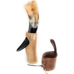 Vikingų geriamojo rago puodeliai 10oz Rankų darbo tikrasis ragas 9 
