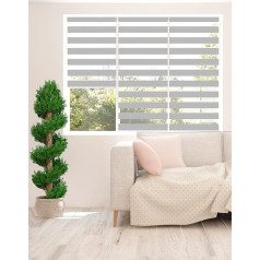 ZEBRA BLINDS Dieniniai ir naktiniai 150-160-170-180-190-200-210-220-230 cm pločio, 150 cm ilgio, pagaminti pagal užsakymą (pilkos spalvos, 70 cm pločio)