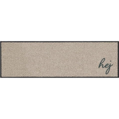 MOCAVI Hej Scandi Mat Grindų kilimėlis su kraštu 30 x 100 cm Plaunamas smėlio spalvos batų kilimas Ilgas siauras batų kilimas Dekoratyvinis įėjimo plotas Vidinis lauko kilimėlis Priekinių durų batų kilimėlis