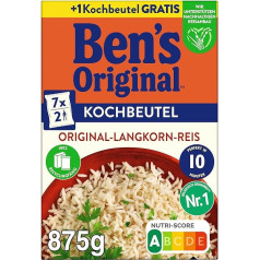 BEN'S ORIGINAL™ Originalūs ilgagrūdžiai ryžiai 10 minučių virimo maišelyje 875g