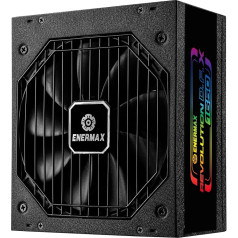 ENERMAX Revolution D.F. X ARGB ATX3.0 PCI-e 5.0 Compact Gaming & Streaming PC Power Supply 1650W 80Plus Gold (pilnai modulinis, 2 x 12VHPWR, pusiau be ventiliatoriaus), ERT1650EWT, juodas