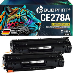 Bubprint 2 tonerio kasetės, suderinamos su HP CE278A 78A, skirtos Laserjet Pro M1536DNF M1537DNF M1538DNF M1539DNF MFP P1566 P1600 P1606DN P1607DN P1608DN P1609DN, juodos spalvos